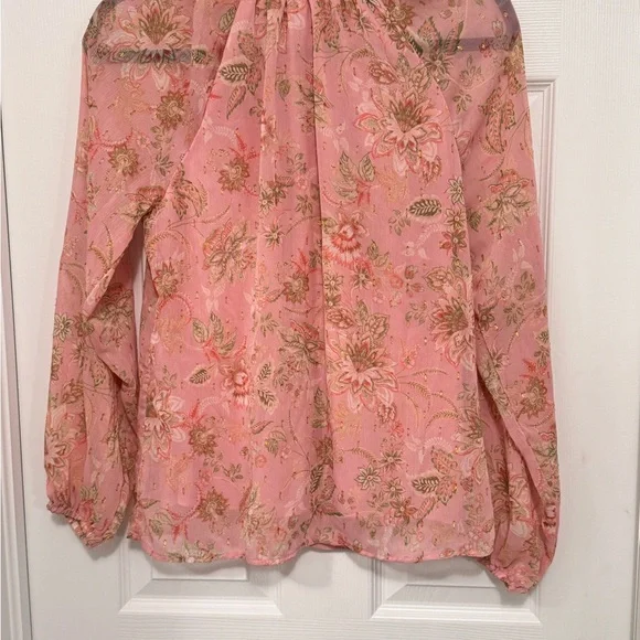 Pink Floral Ruffle Blouse - Picture 7 of 7